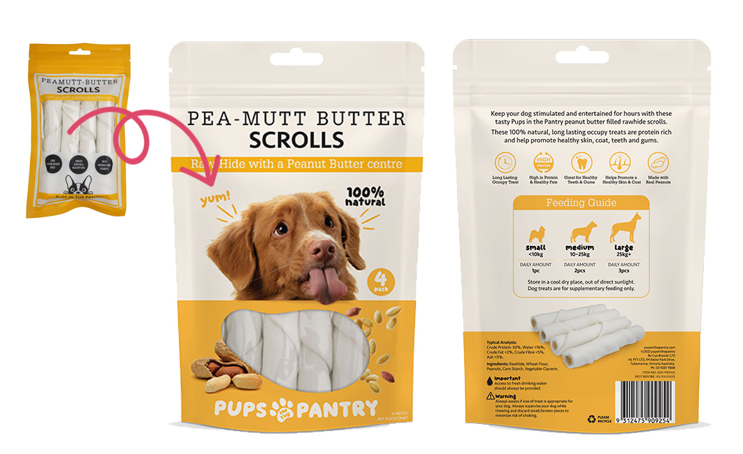 Pea-mutt Butter Scrolls